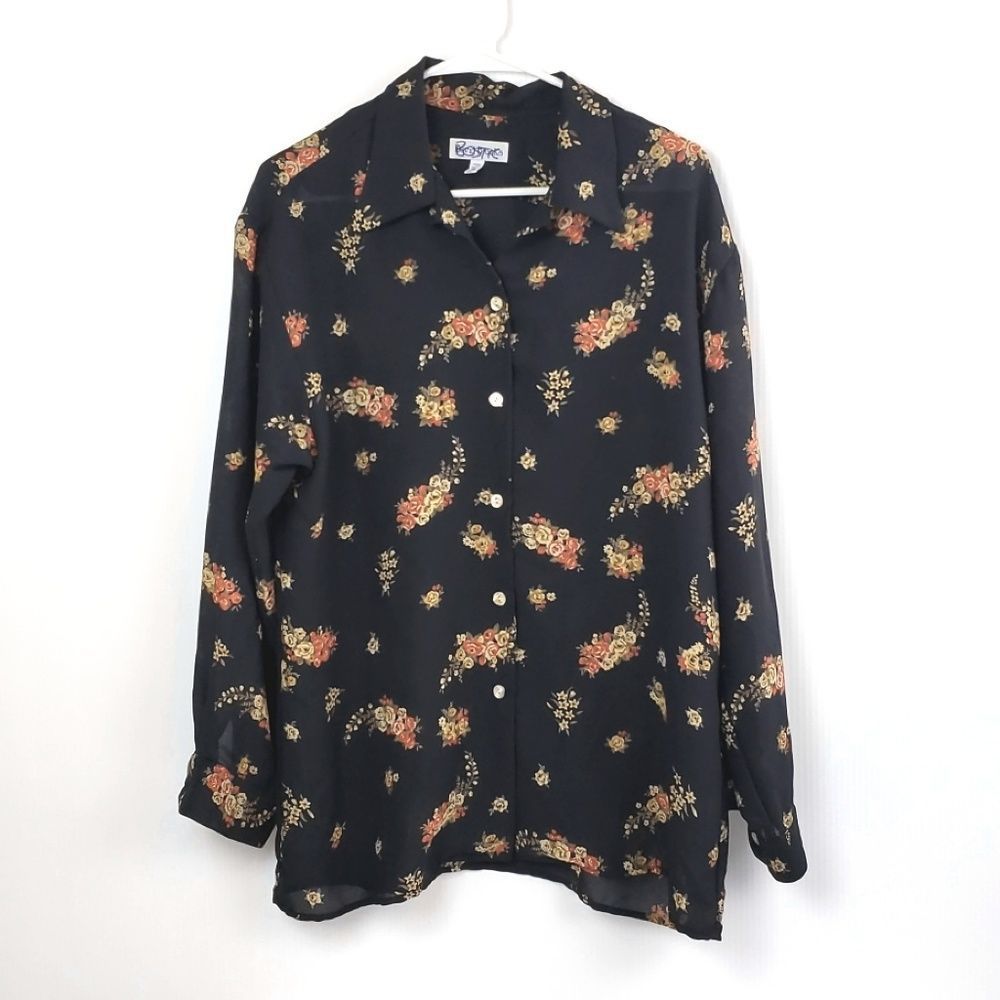 David Brooks women's Floral Blouse size 12